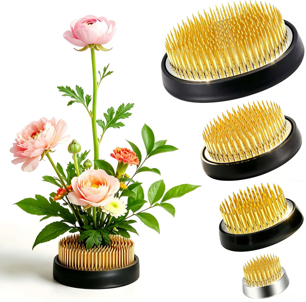 4Pcs Round Stainless Flower Frog Kenzan Ikebana Floral Pin Holder
