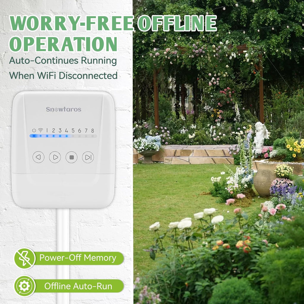 WiFi Smart Sprinkler Controller, 8 Zone | Irrigation Controller with APP Control, Local Weather Intelligence, Rain