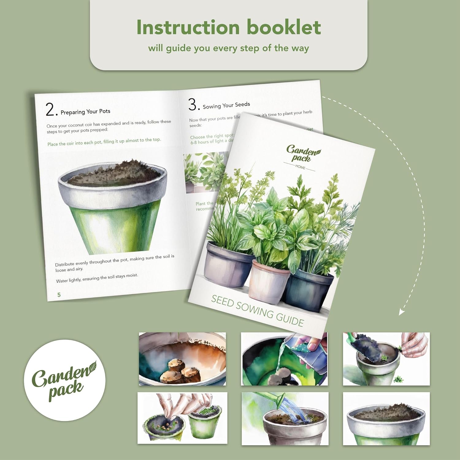 10 Herb Indoor Window Herb Garden - Includes Pots, Trays, and Compressed Soil for Easy Indoor Herb Growing - Perfect