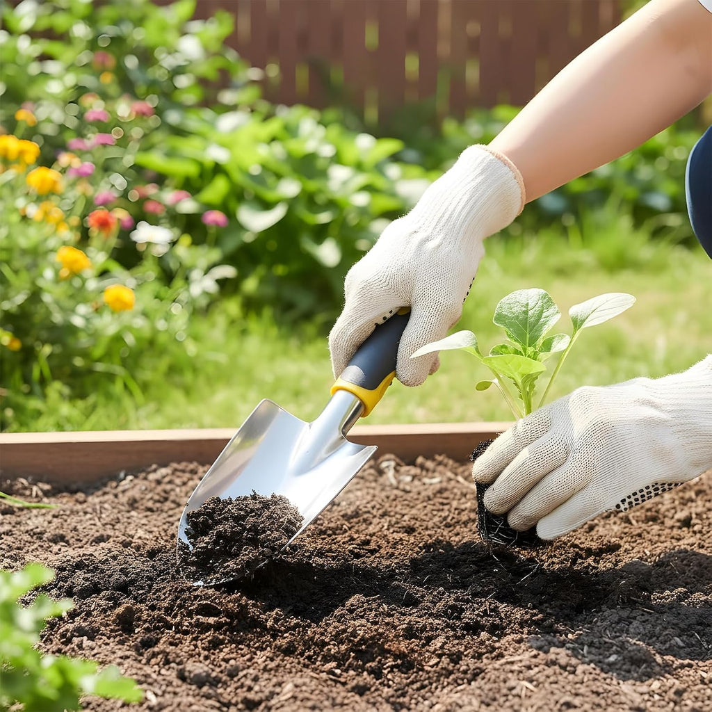 PercyEffie10 Pcs Garden Trowel Bulk, Heavy Duty Shovels Garden Tool, Small Shovel for Digging Metal Hand Trowel Spade