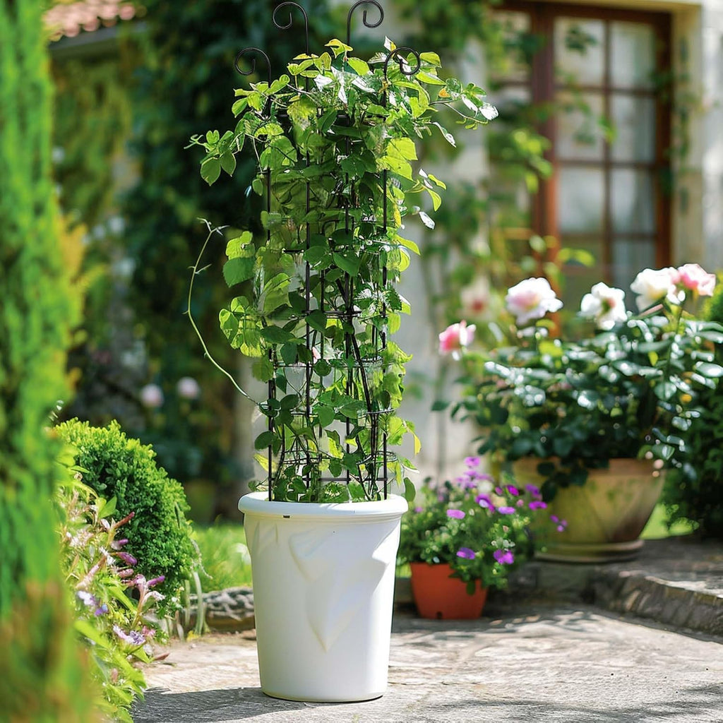 4 Pack 32 Inch Plant Trellis Outdoor Metal Trellis for Climbing Plants Indoor Garden Trellis for Climbing Plants