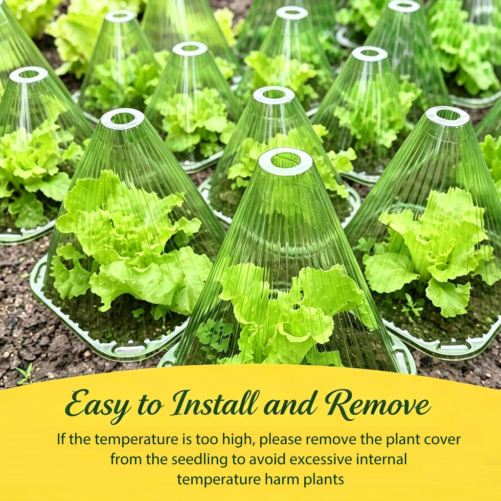 Fshow 40 Pack Garden Cloches for Plants, Reusable Bell Plant Cover, Plant Covers Protectors from Animals