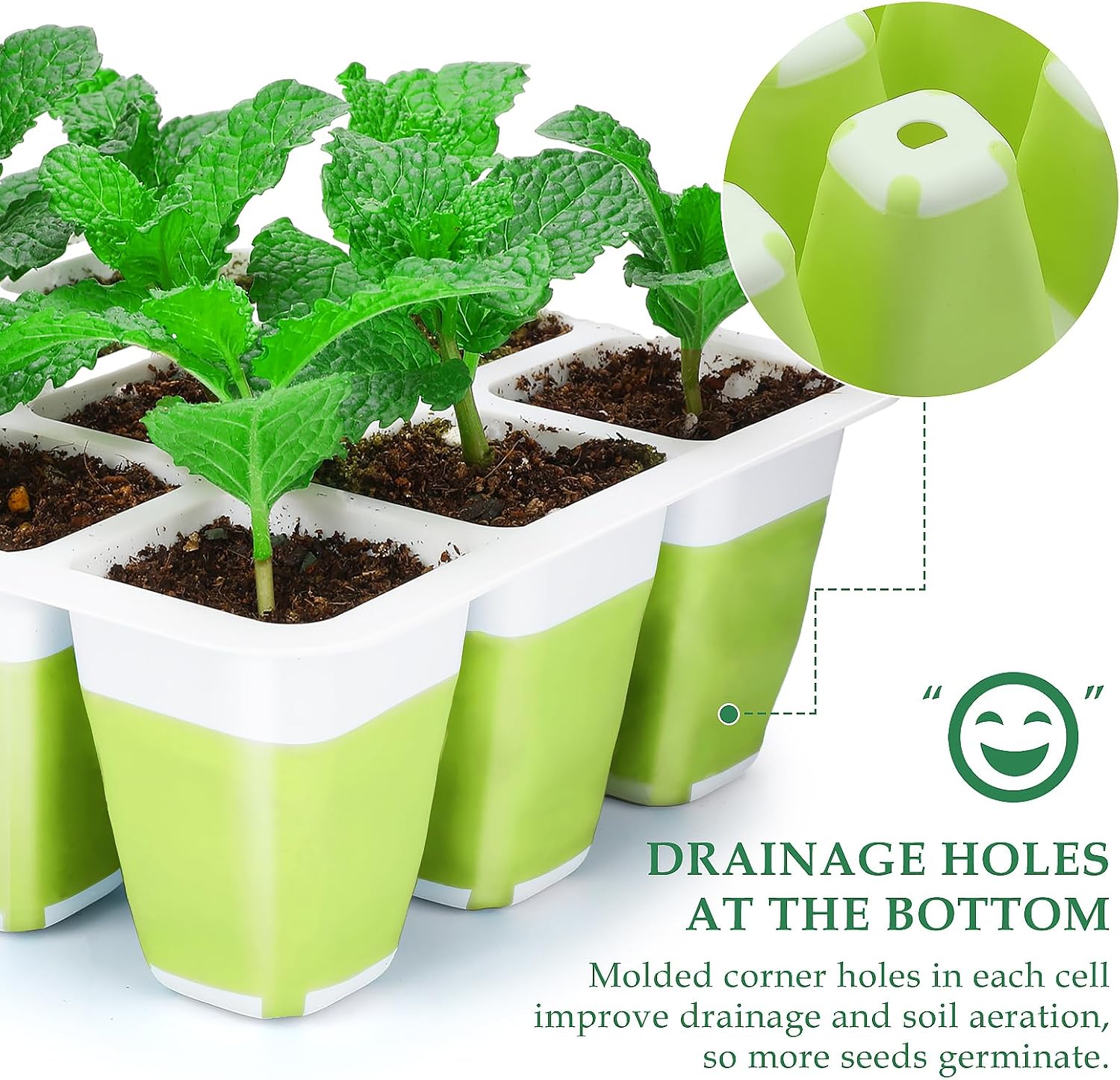 10pcs Reusable Seed Starter Tray, 120 Cells Seed Starter Kit, Silicone Seedling Starter Trays for Starting Plant Seeds
