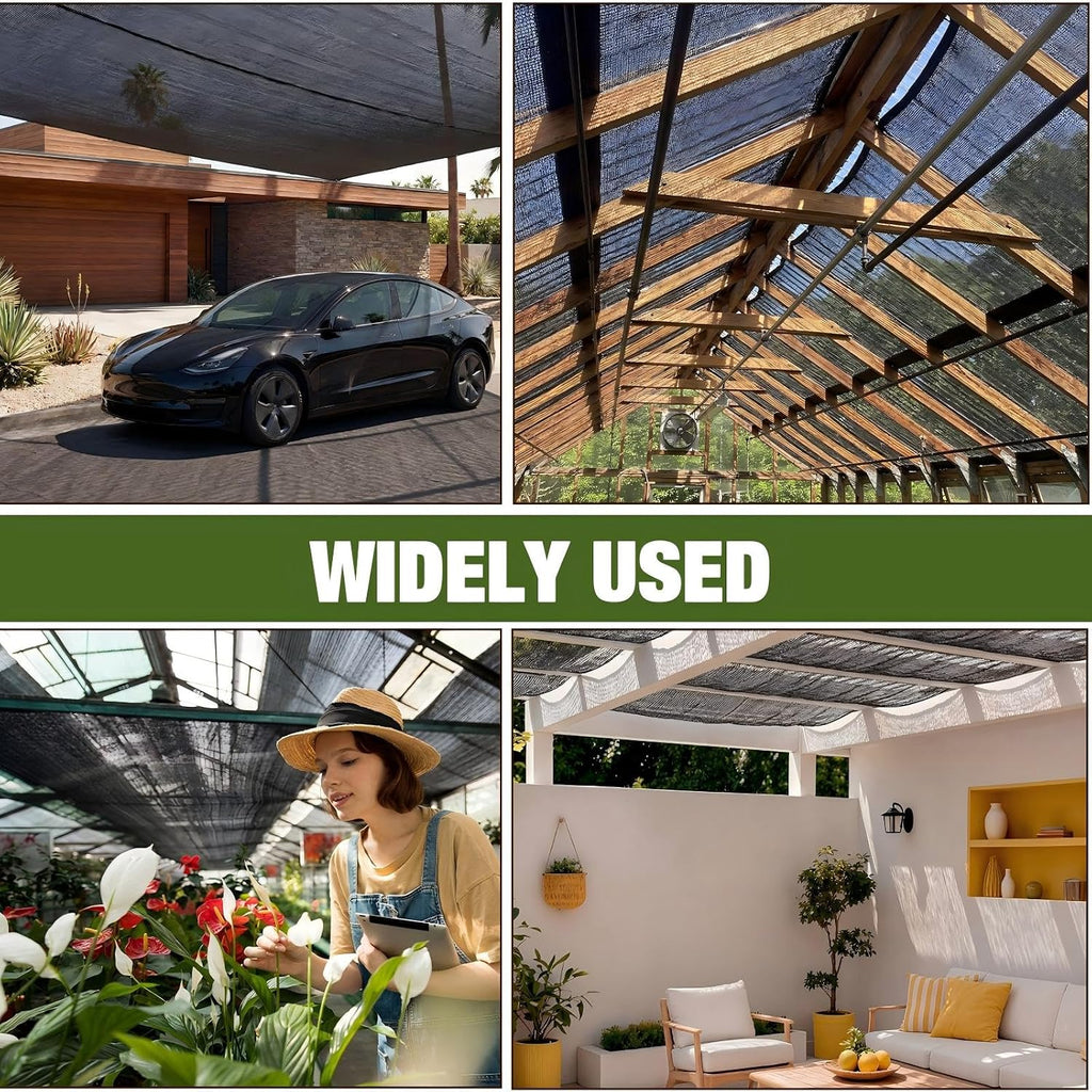 40% 6ft x 100ft Bulk Eyelets Shade Cloth Roll Sunblock Shade UV Resistant Net Windscreen Cover Fabric Roll for Garden