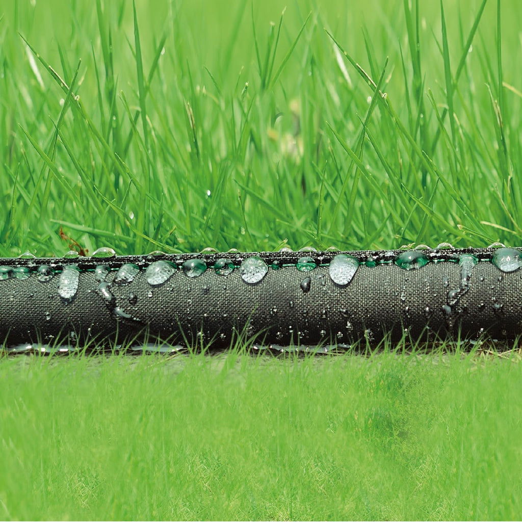 Hourleey Flat Soaker Hose 100 FT for Garden, 100' (50FT x 2) Linkable Consistent Drip Irrigation Hose, Leak-free