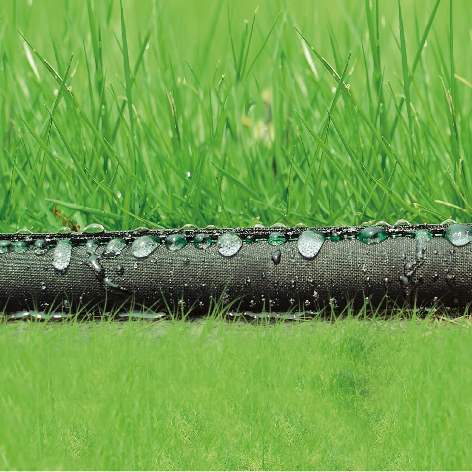 Hourleey Flat Soaker Hose 100 FT for Garden, 100' (50FT x 2) Linkable Consistent Drip Irrigation Hose, Leak-free