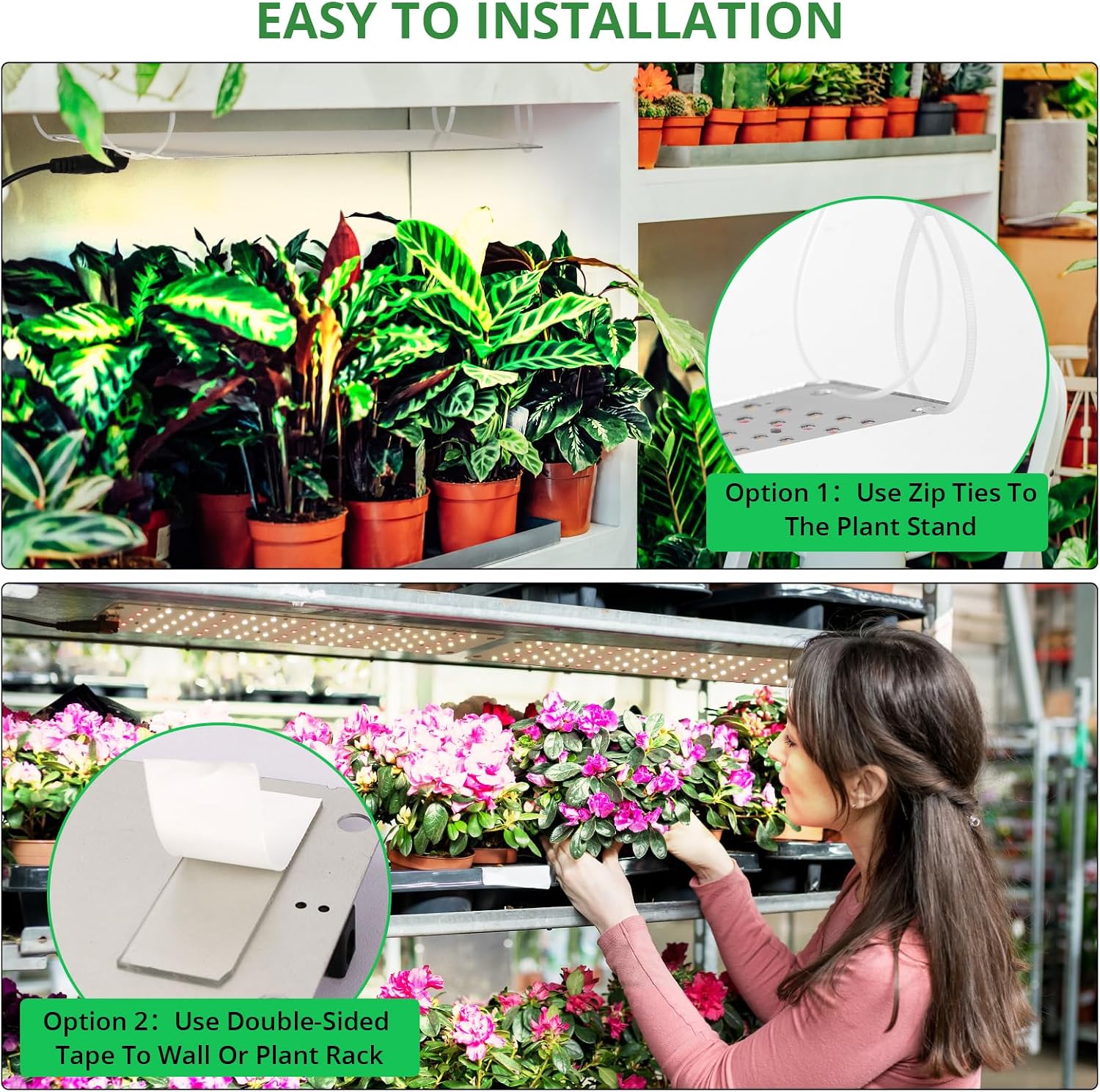 TONYFUL Grow Lights for Indoor Plants, 40W LEDs Plant Lights for Indoor Growing, 360 LEDs Full Spectrum Grow Lights for