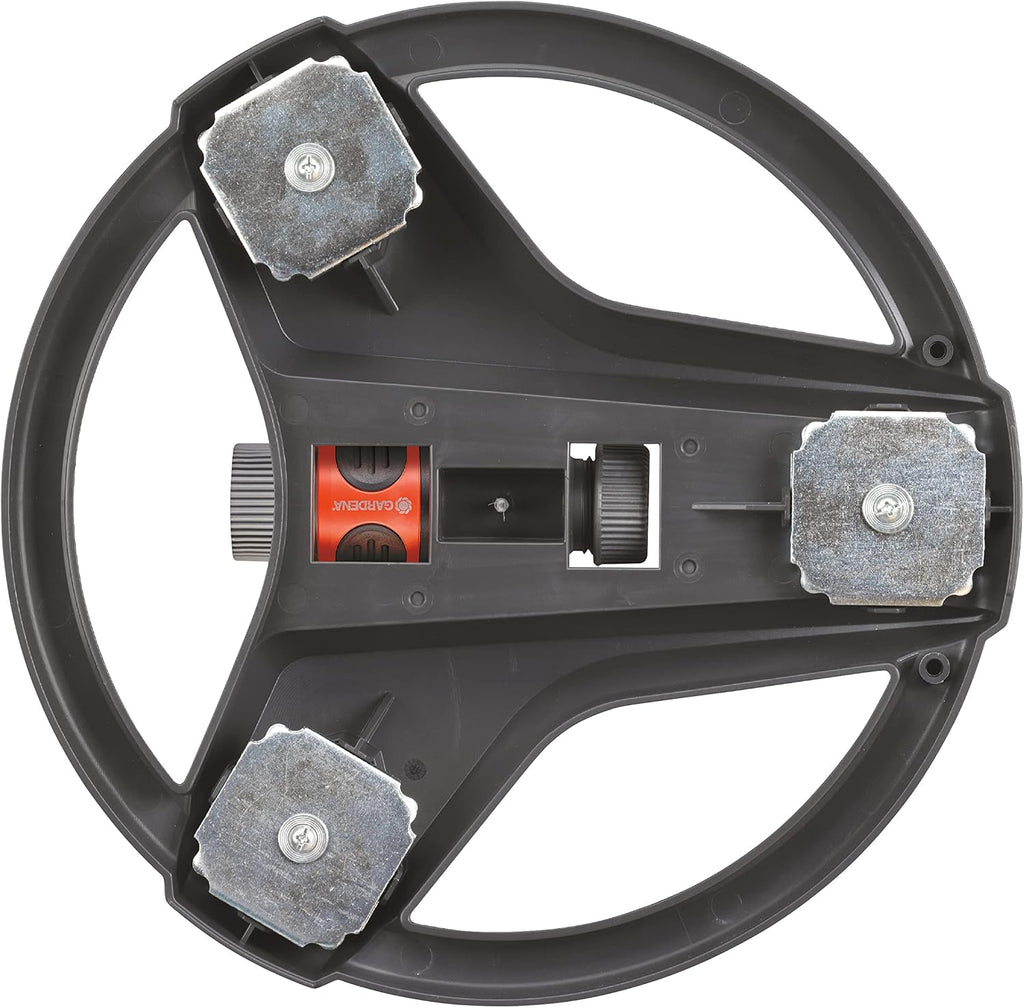 Gardena (69-84BZMX) ZoomMaxx Adjustable Sprinkler with Built in Timer Weighted Base for Precise Watering up to 2,300 Sq
