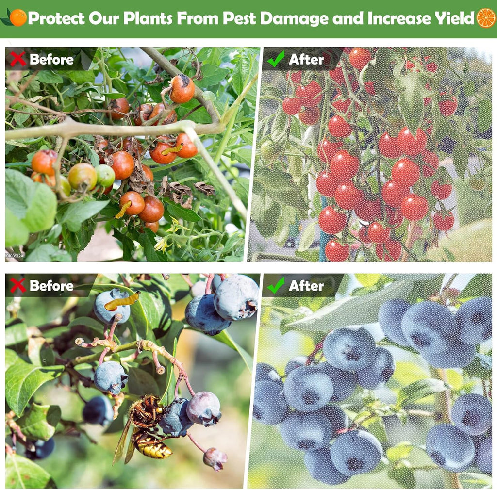 4Ft x 6Ft Blueberry Bush Netting Cover,Bird Netting for Blueberry Bushes | 4 Pack Garden Netting Insect Pest Barrier
