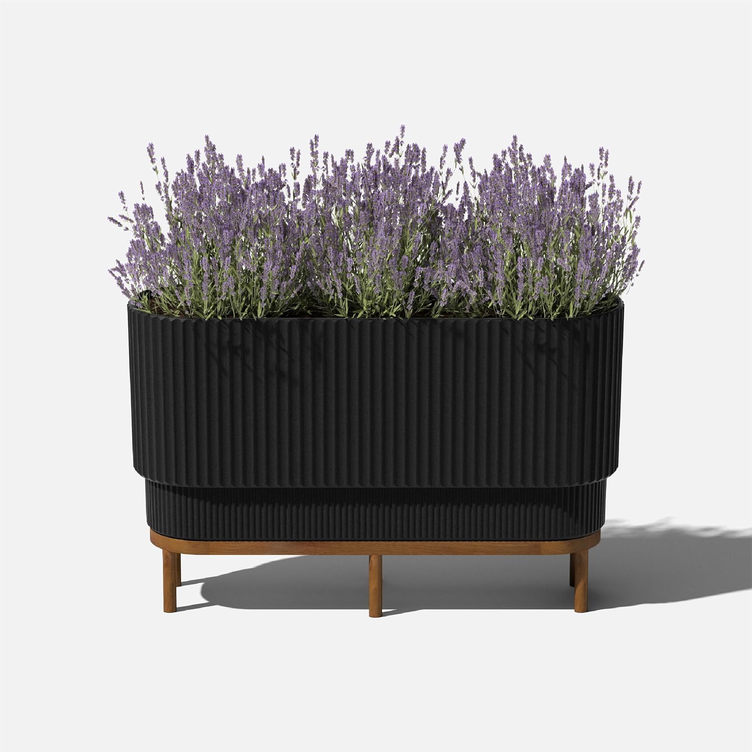Veradek Demi Series Raised Long Planter - Wide Planter with Stand | Made From a Durable Plastic-Stone Composite & Comes