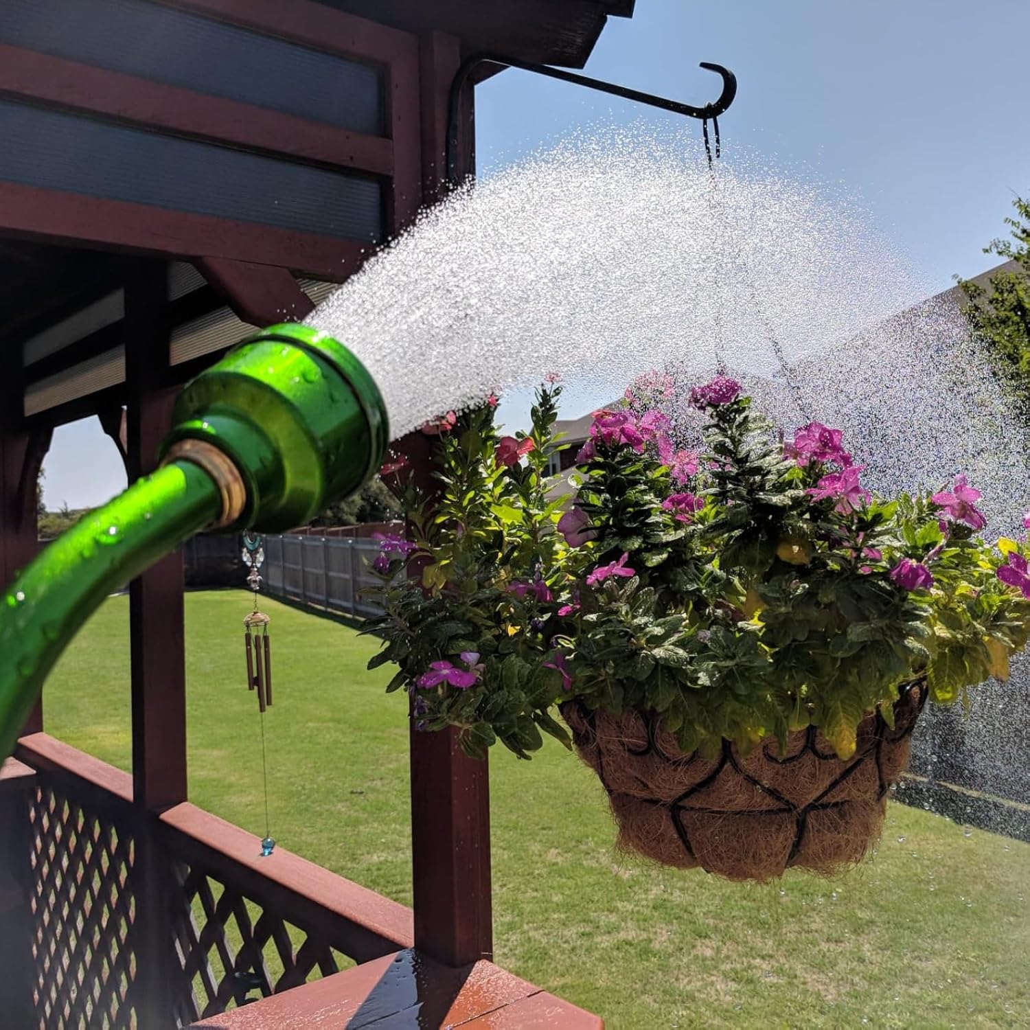 Watering Wand, 24 Inch Sprayer Wand with Superior Stainless Head, Perfect for Hanging Baskets, Plants, Flowers, Shrubs
