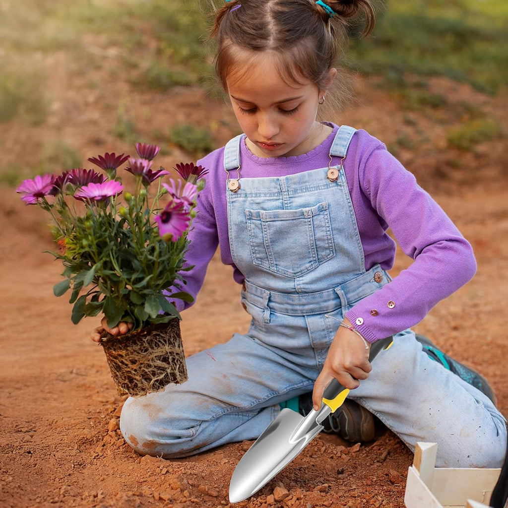 8 Pcs Garden Shovel Aluminum Alloy Heavy Duty Trowel Garden Tool Small Shovels for Digging Metal Hand Trowel Spade with