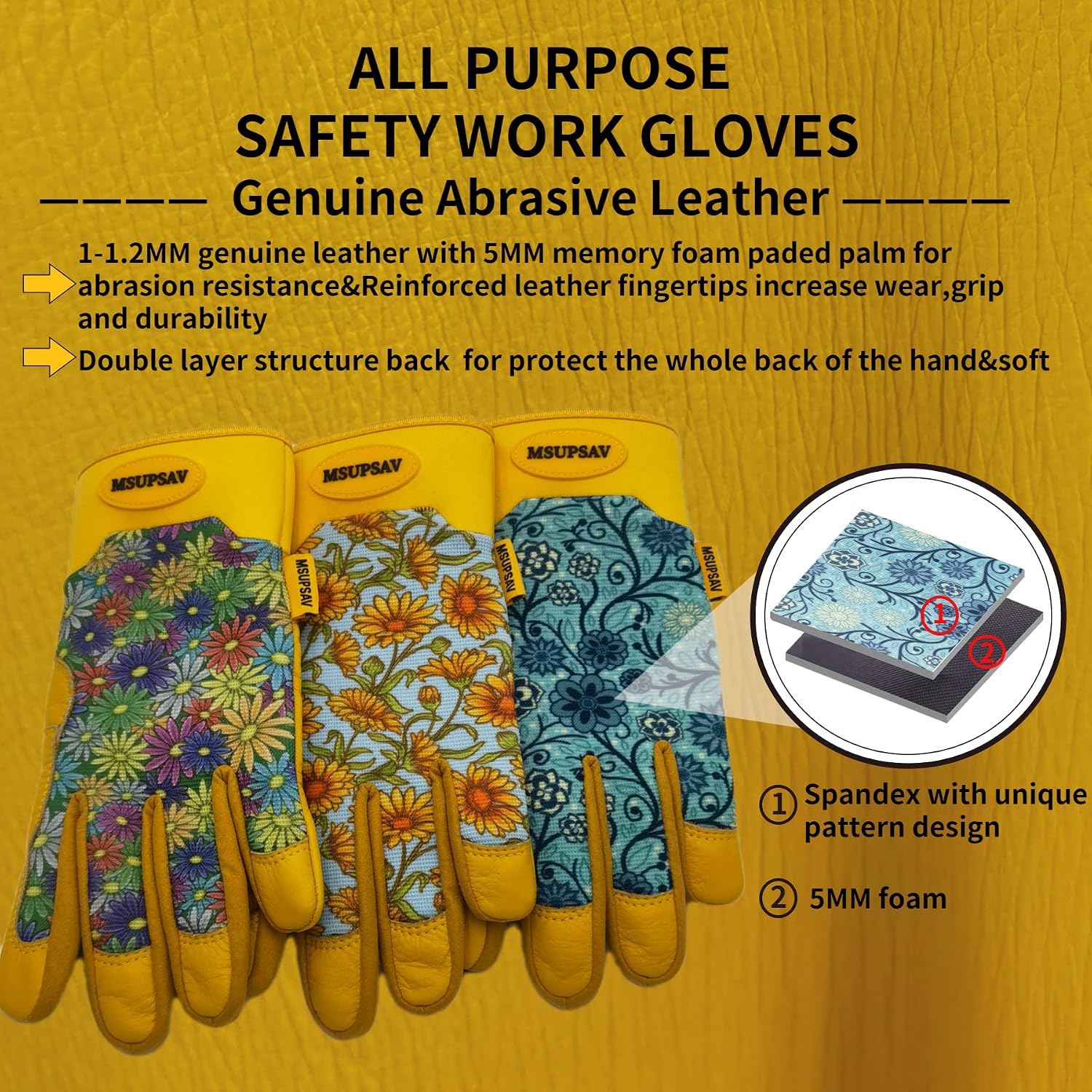 Cute Pattern Gardening Gloves,Thornproof Garden Glove,Gardener Gift | Gardening Gifts for Women,Touchscreen,Tender