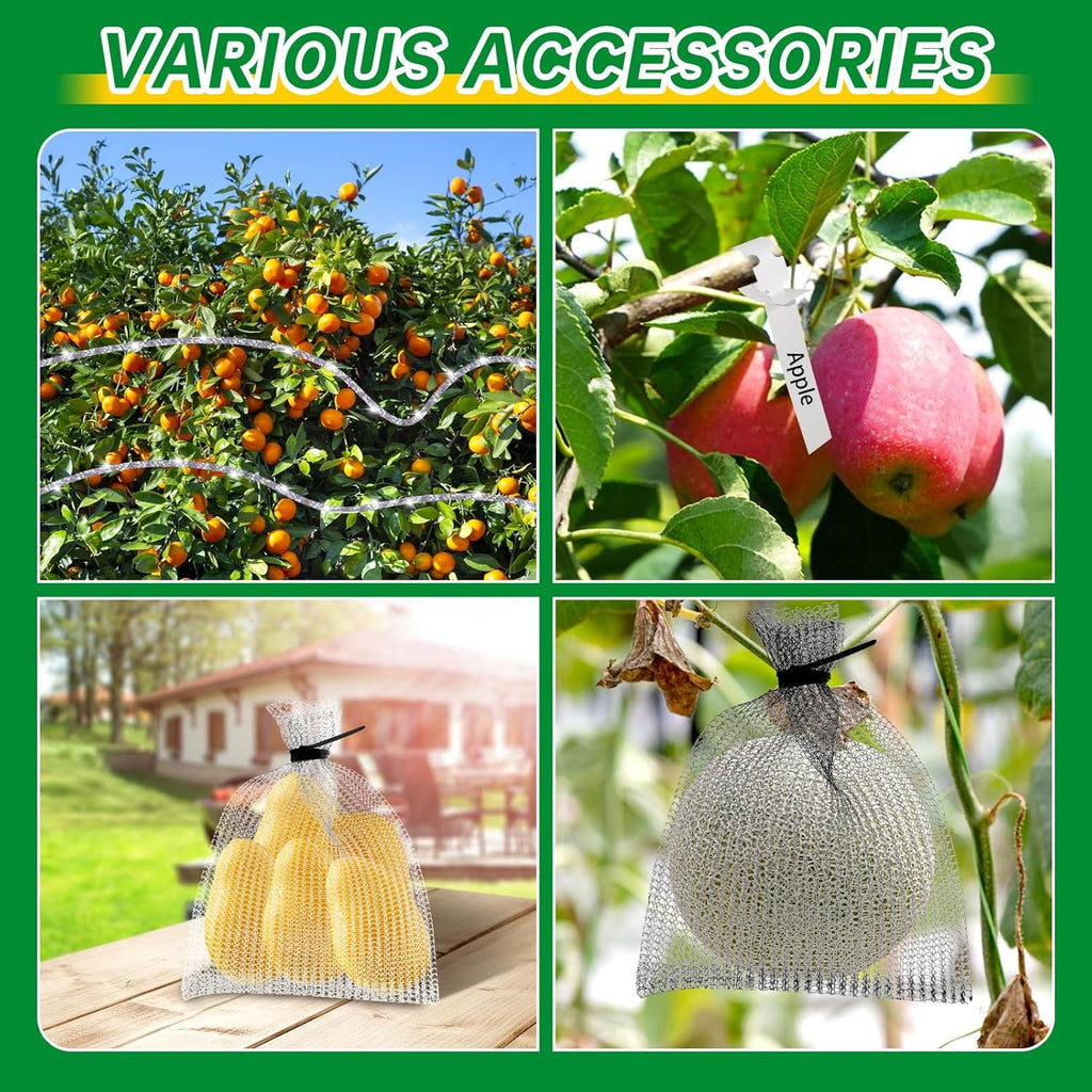 25Pcs 8 x 12 inch Fruit Protection Wire mesh Bags, 304 Stainless Steel Wire, Gophers Resistant Stainless Steel Mesh