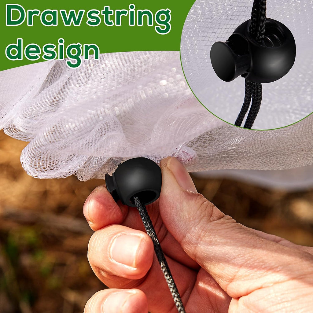2 Pack 7 x 6 ft Fruit Tree Netting Covers with Drawstring | Ultra-Fine Mesh Garden Insect & Bird Protection Cover