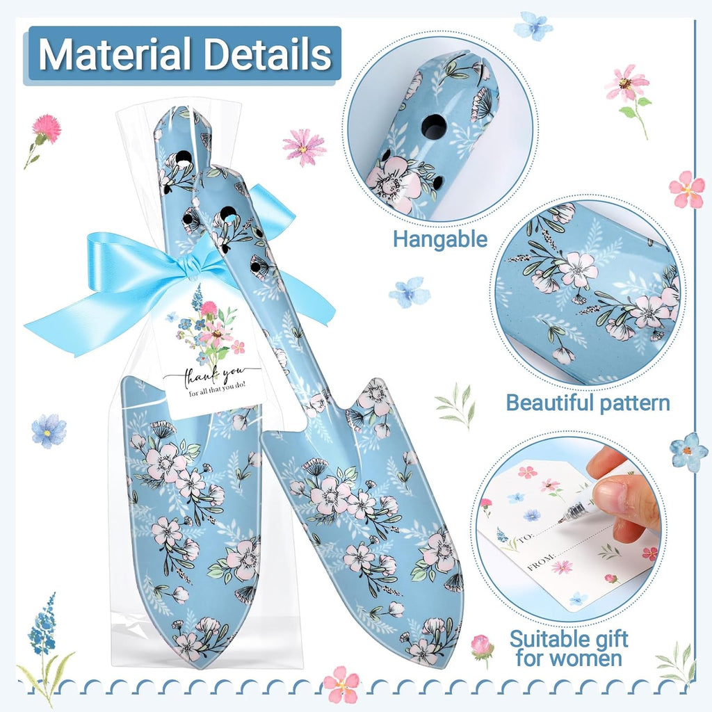 Capoda 12 Sets Floral Garden Shovels Bulk Gardening Gift for Women Garden Tools Floral Hand Heavy Duty Christmas