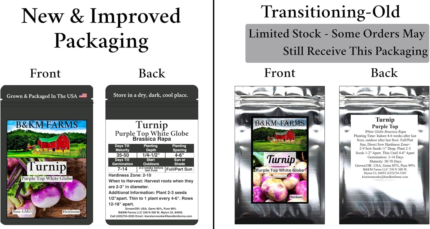 B&KM Farms 50,000+ Non-GMO Heirloom Seed Kit-50 Fruit & Vegetable Variety | Features 5+ year supply of 50 individual