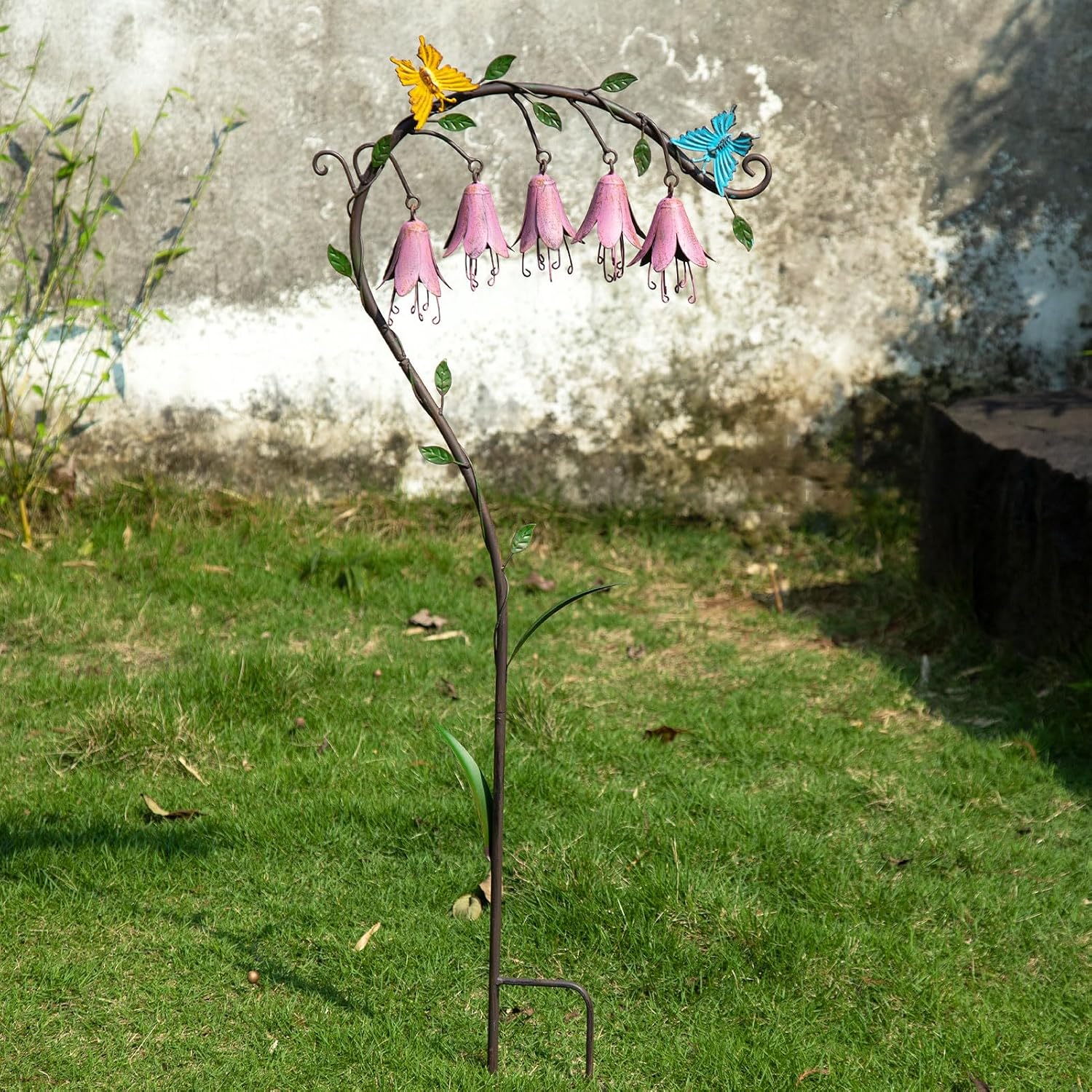 39.5"H Gardens Metal Flowers for Outside,Retro Decorative Garden Stake | Metal Garden Art for Outdoors,Garden Stakes