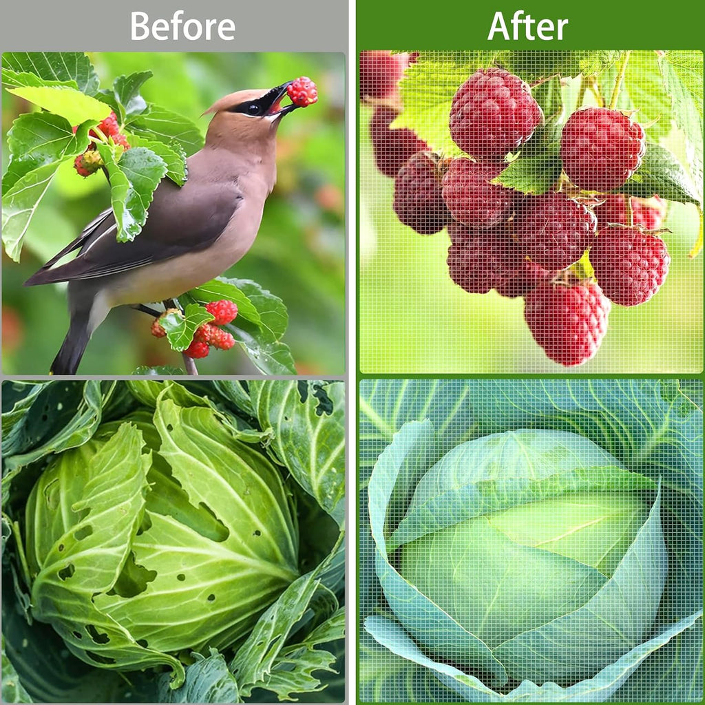 Garden Netting 10x33FT 2 Pack Ultra Fine Mesh, Insect Barrier Bird Netting for Garden Protection, Insect Bug Netting