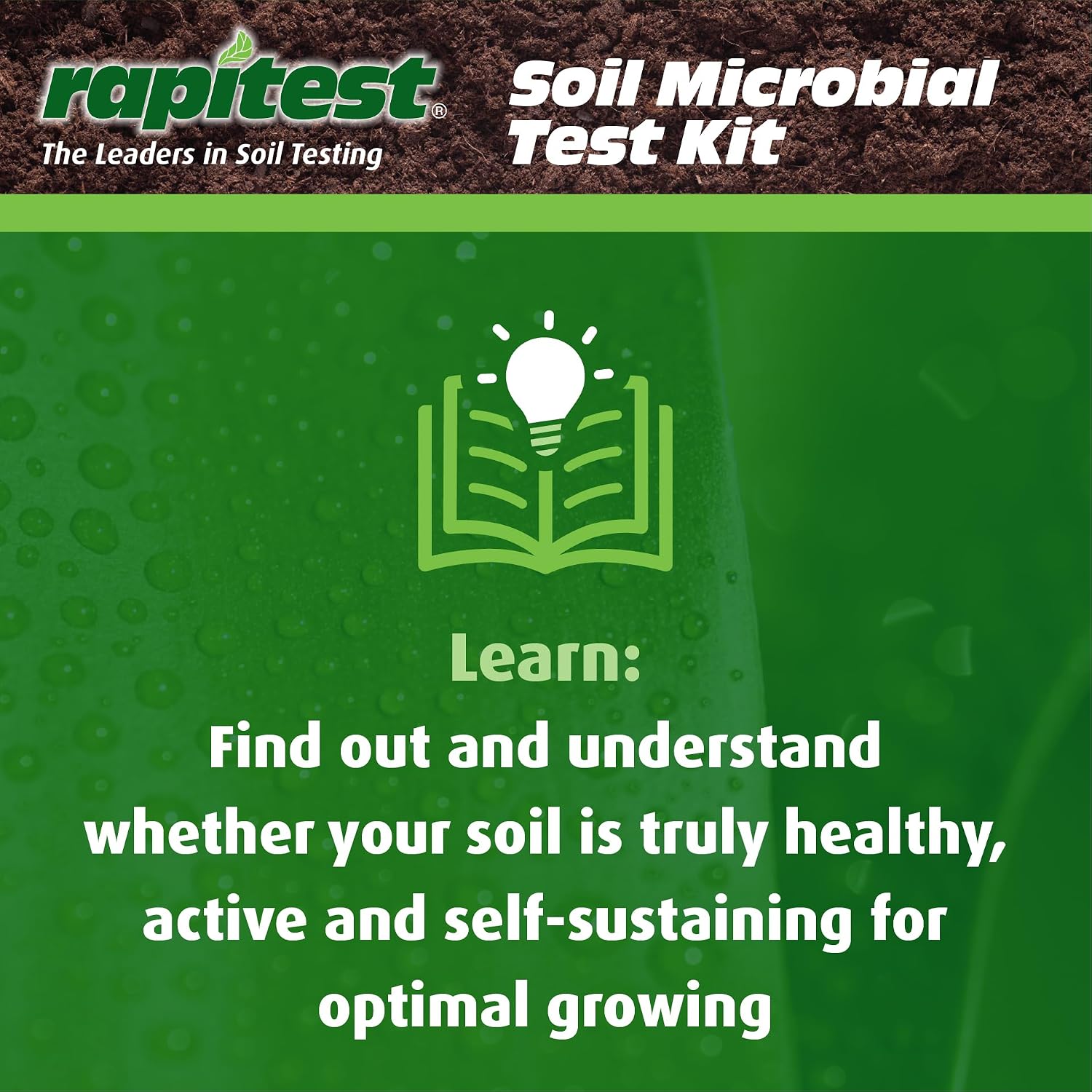 Rapitest® Soil Microbial Test Kit. Improve Soil Health and Activity. for use Along with Soil