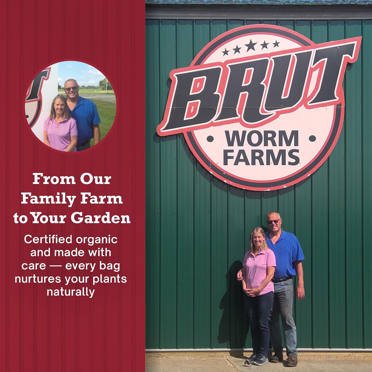 Brut Worm Farms Organic Worm Castings, Natural Fertilizer for Plants, 30 lb | Mineral-Rich Potting Mix Additive & Plant