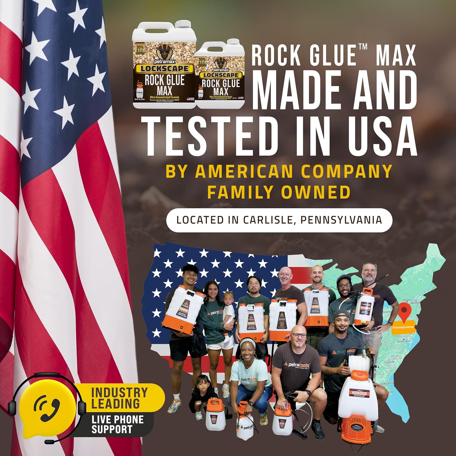 Petra Max Rock Glue for Landscaping, Pet-Safe & Non-Toxic (USA-Made), 32 Oz | Sticky Clear Gravel Binder & Decomposed