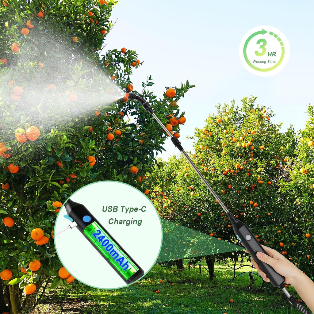 Battery Powered Sprayer, 2 Gallon Electric Sprayers in Lawn and Garden Sprayer Pump Sprayer Outdoor Battery Operated