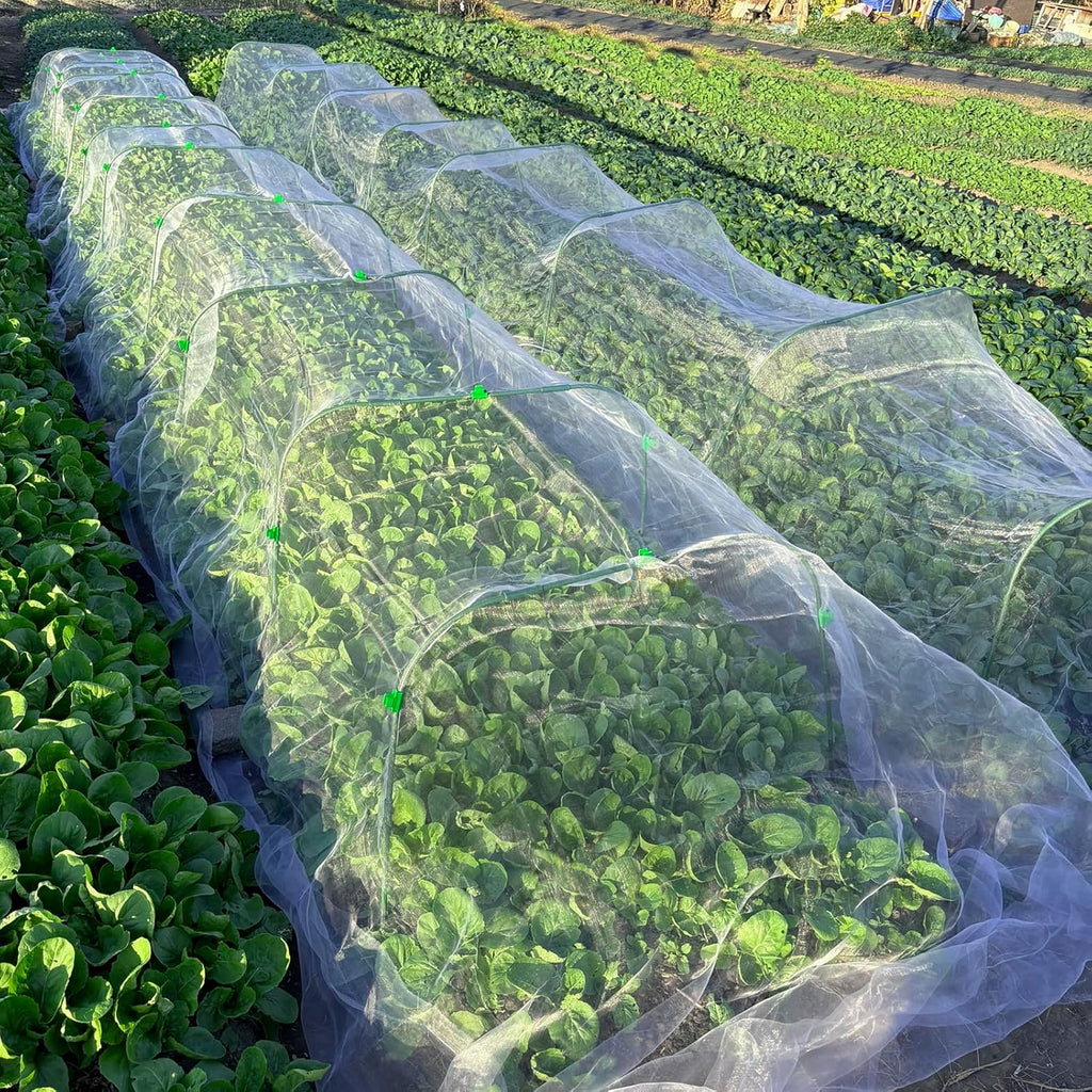 10 Sets 41.3"x32" Greenhouse Hoops Grow Tunnel for Raised Beds,Durable Rust-Free Removable Row Cover Hoops for Garden