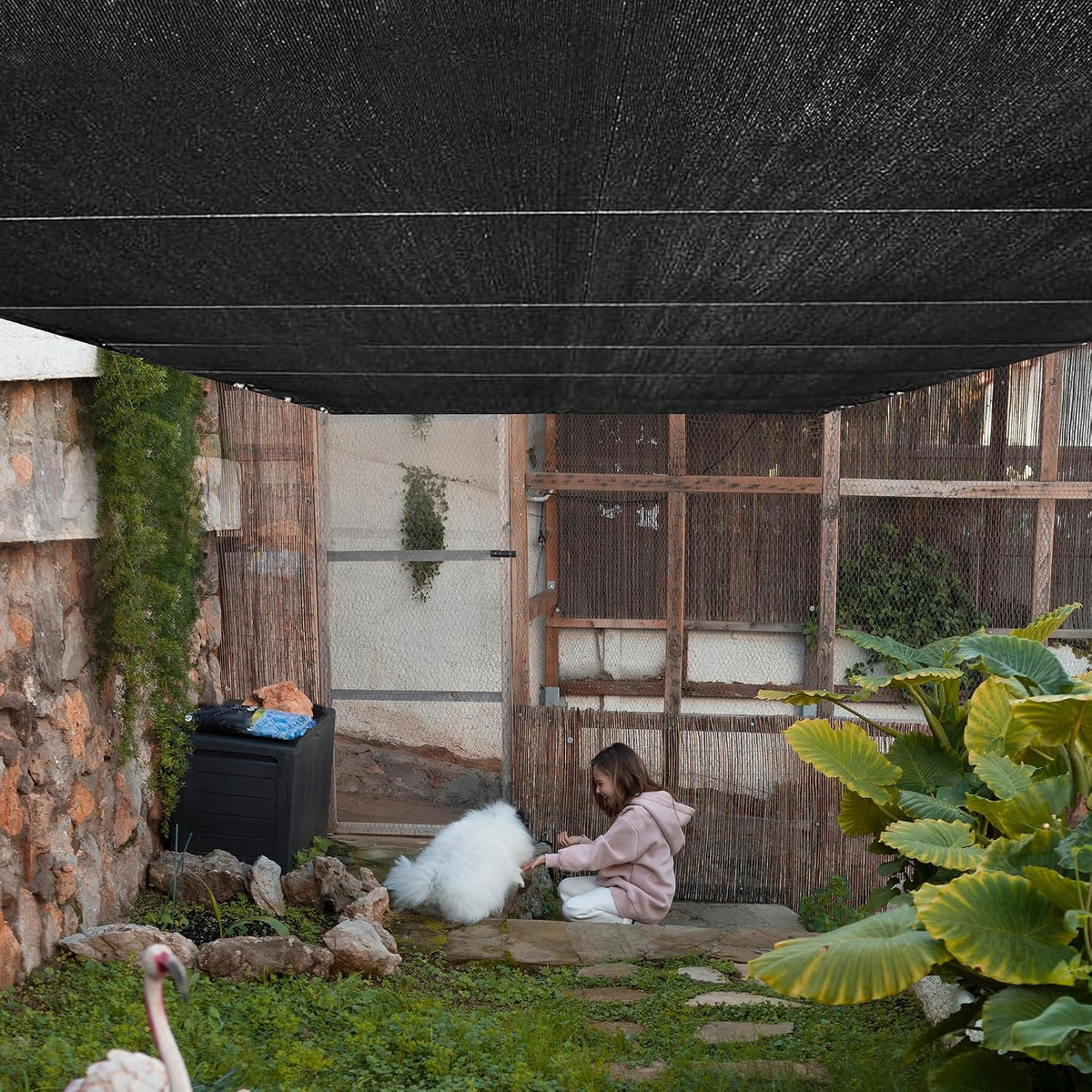 90% Shade Cloth,12×26FT,Tear Resistant Sun Shade Net with Reinforced Grommet,Durable Garden Shade Tarp Cover for