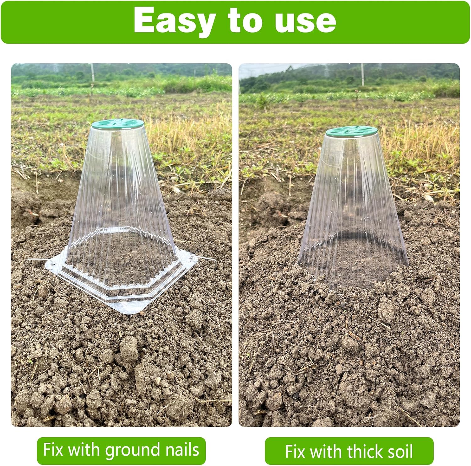 20Pc Reusable Bell-Shaped Plant Covers for Outdoor Gardens, Frost Protection and Animal Defense (Snails, Birds