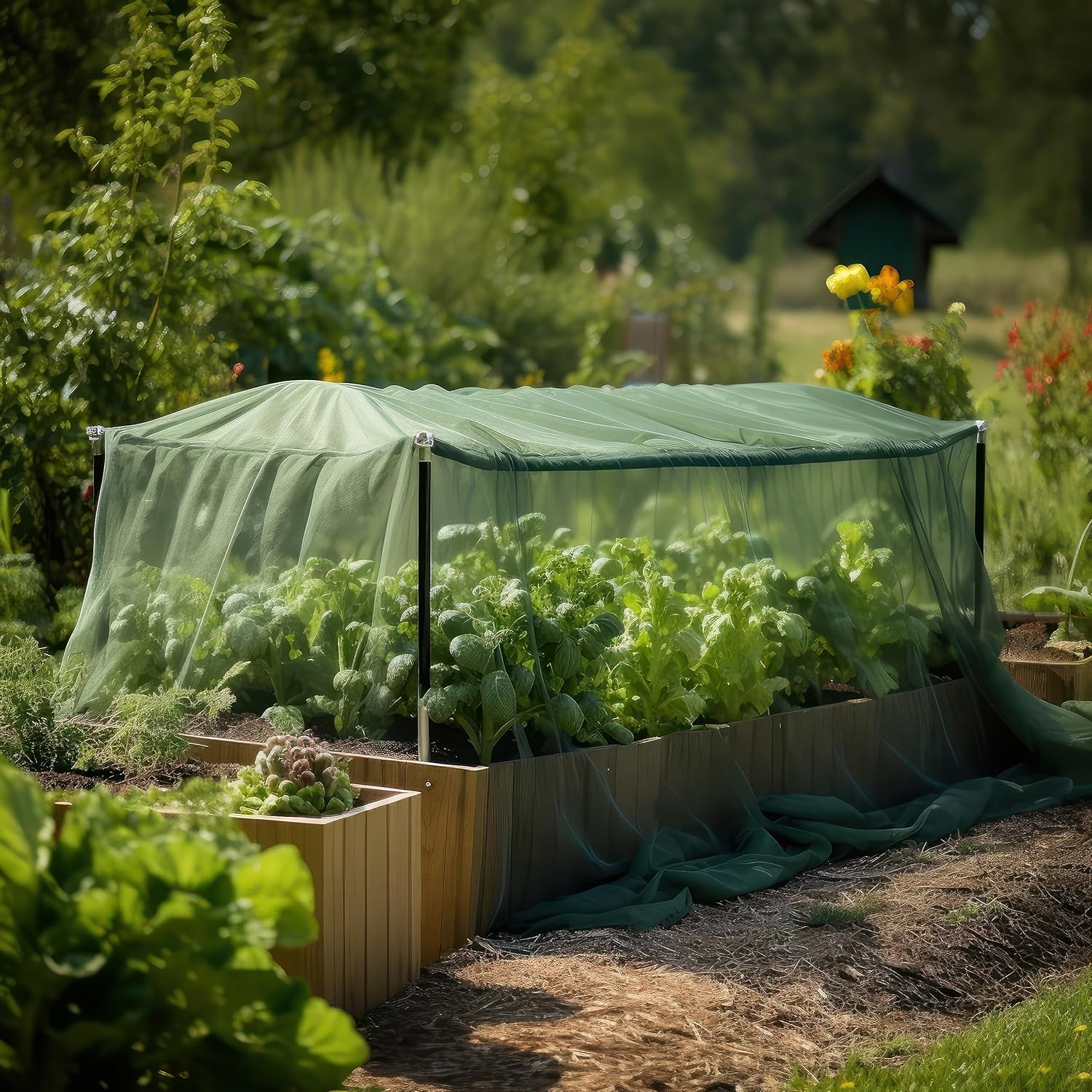 Green DIY Mosquito Net Fabric | 10x20 FT Netting | Insect Cover for Garden | Netting for Patio, Outdoor & Windows