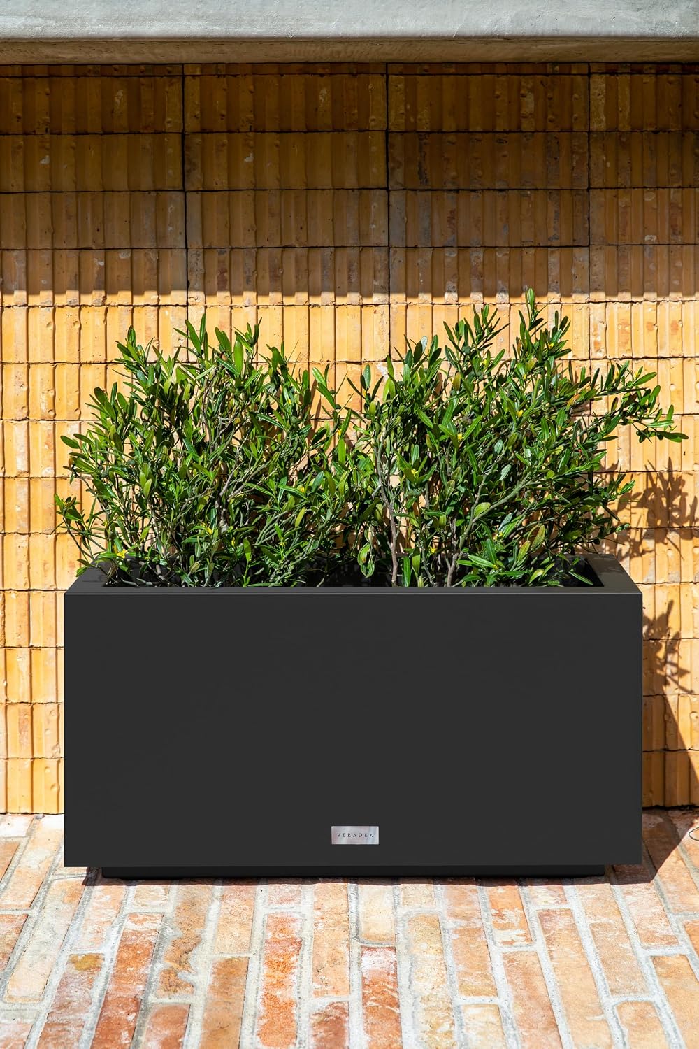 Veradek Block Series Long Box Planter - Rectangular Outdoor Planter | Made From Durable Plastic With Double-Walled