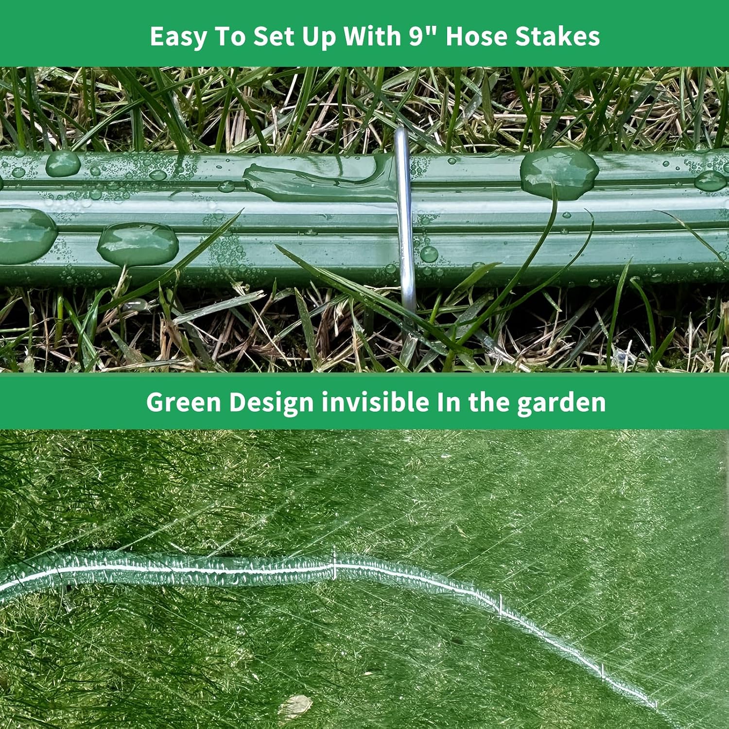 Watoo 2026 Sprinkler Hose & Soaker Hose for Yard - 100 FT Reinforced Flat Garden Hose with Holes, Heavy Duty No-Kink