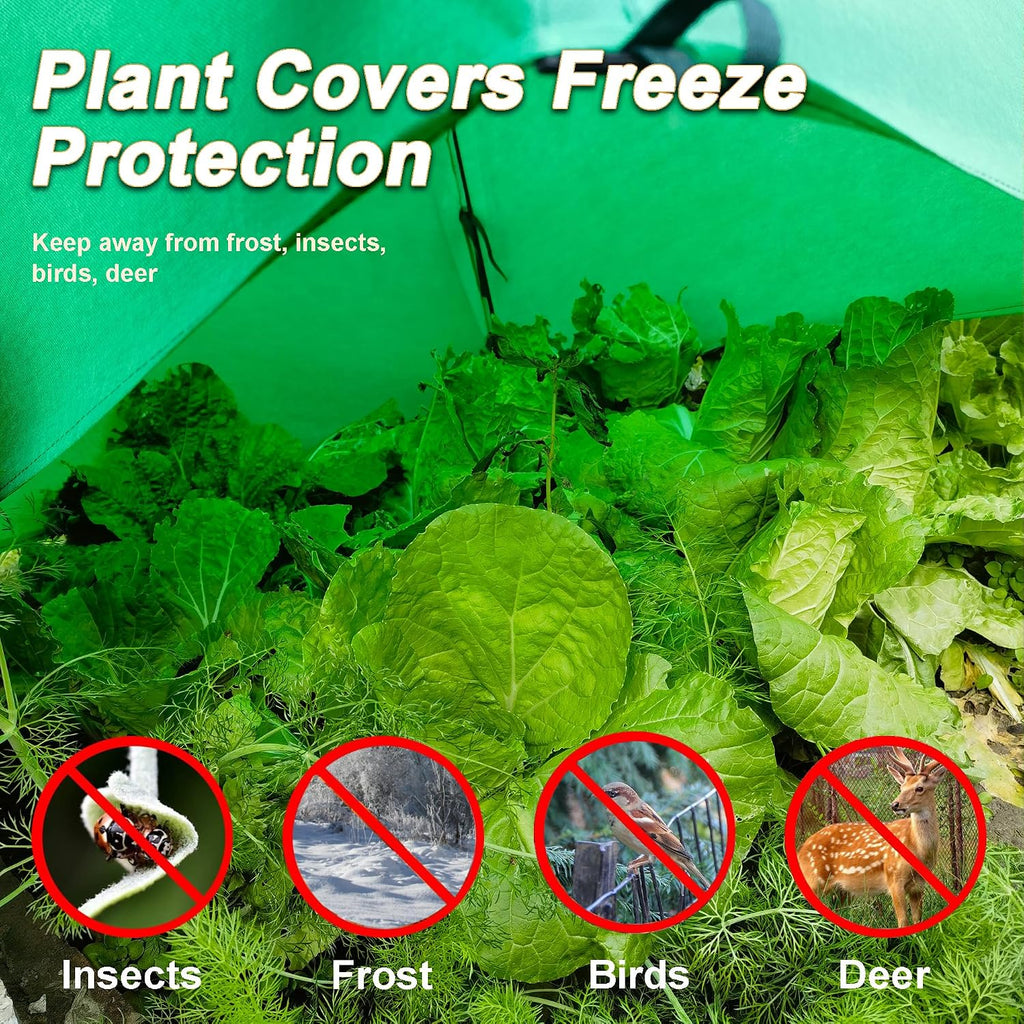 59″*59″*60″ Large Winter Plant Warm Covers with Air Hole for Raised Bed- Warm Tent Freeze Protection Humidity Domes for