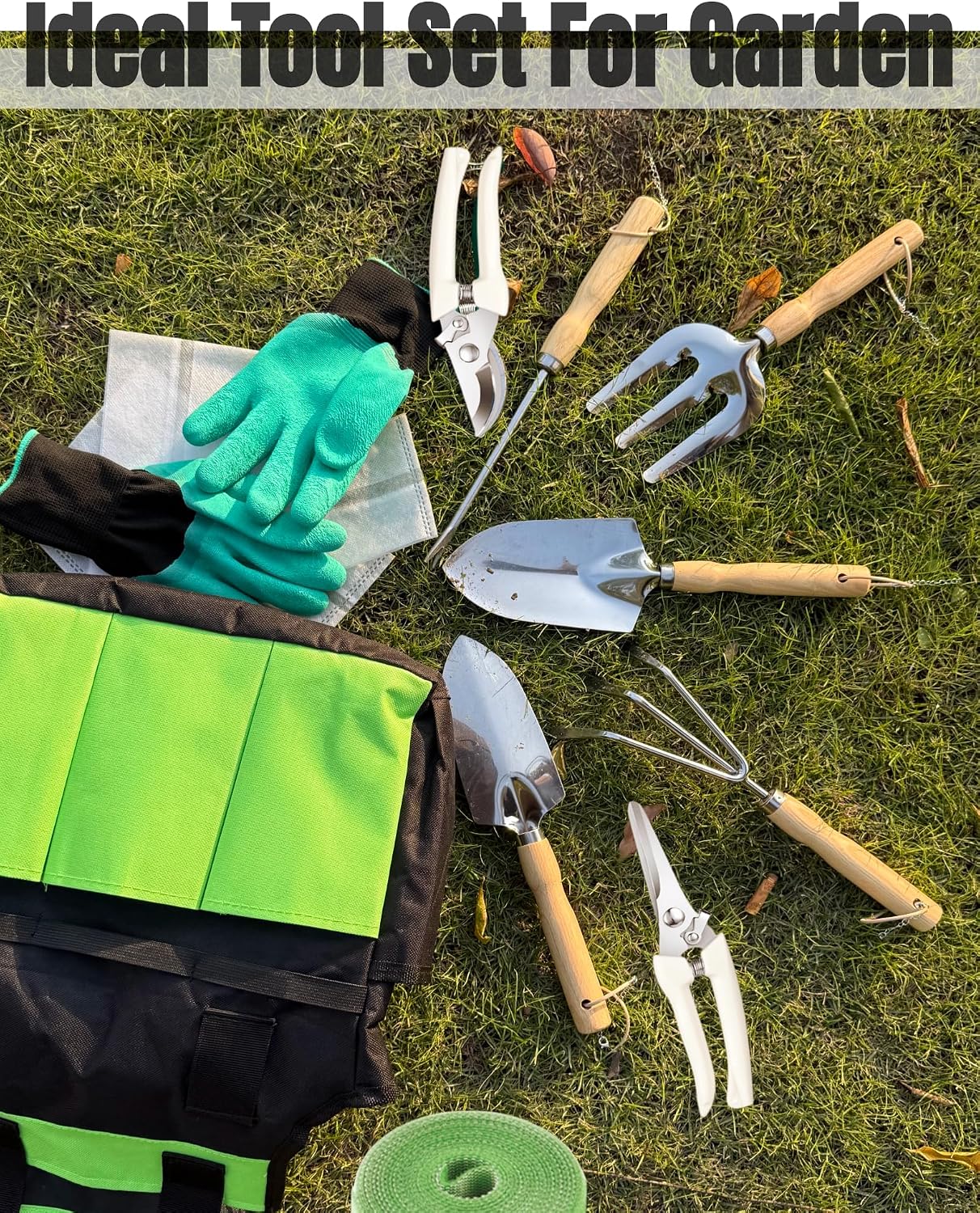 Garden Tool Set, Stainless Steel Gardening Hand Tools, Gardening Supplies Kit, Garden Tools with Fashion and Durable