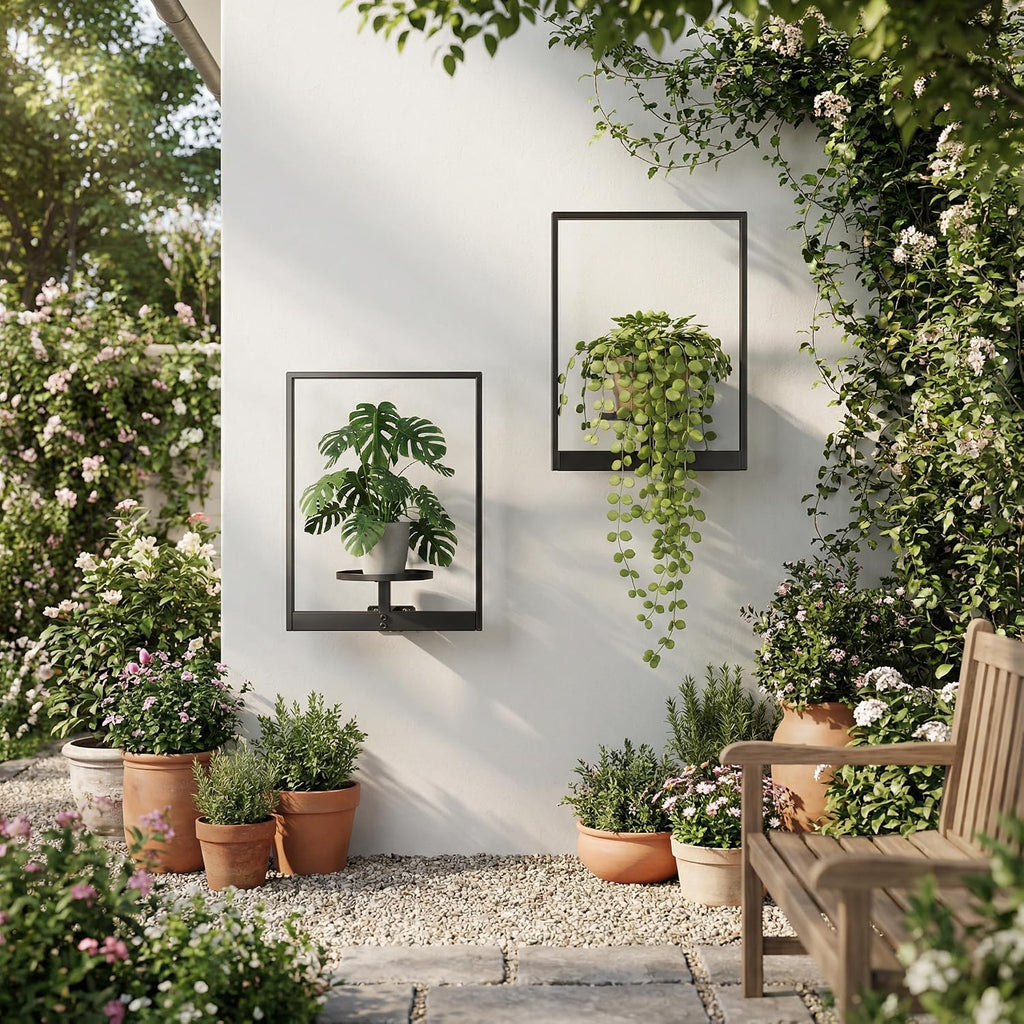 2 Pack Plant Stand Indoor Outdoor Hanging Planters for Indoor Plants Wall Plant Holder for Indoor Plants Plant Frames