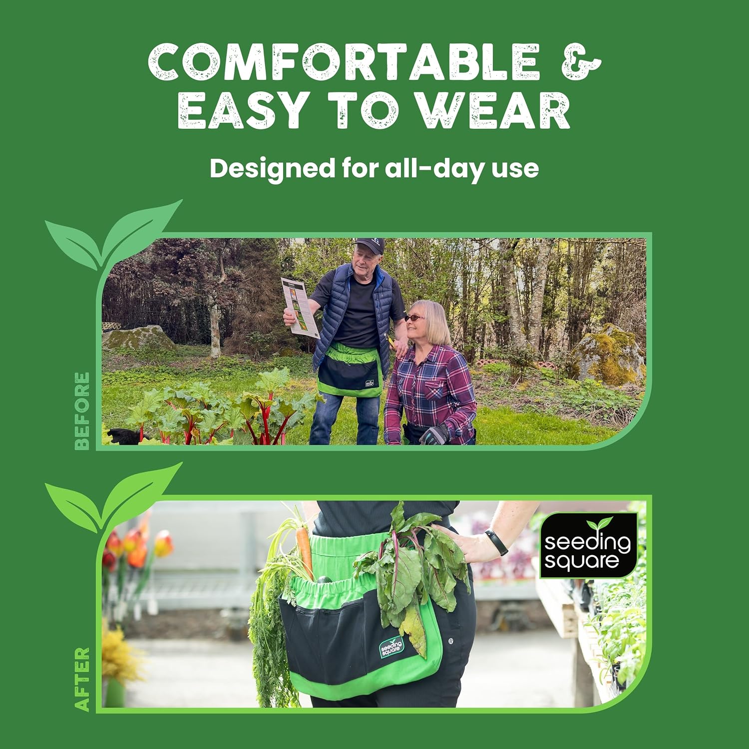 Harvest Apron Hands-Free Gardening Apron for Fruits, Vegetables, Tools – Adjustable, Durable, Washable
