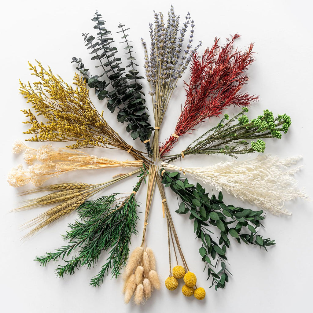 Dried Pampas Grass Bouquet Dried Flowers Eucalyptus Stem for Wedding Decor