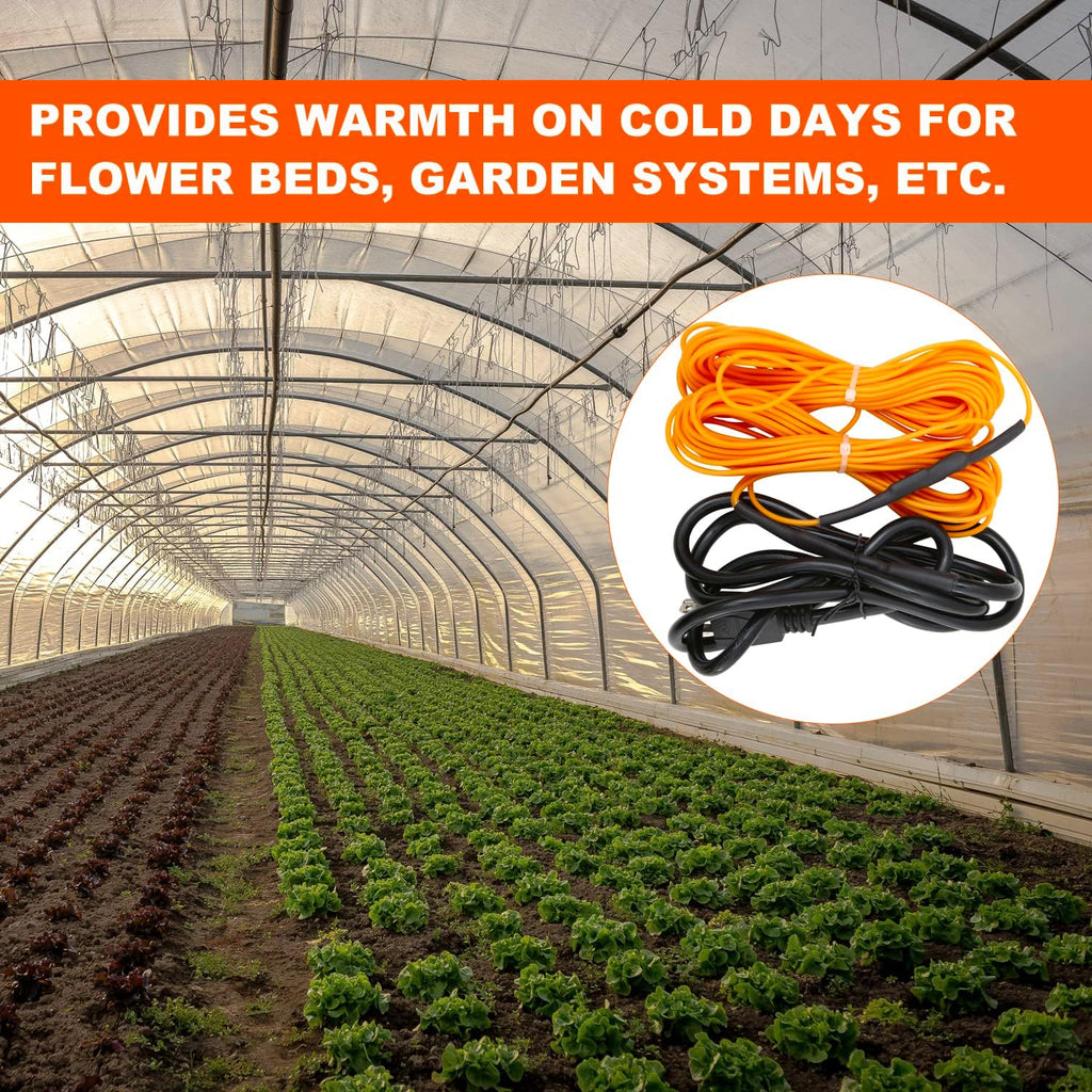 Soil Heating Cable 49 Ft Electric Soil Warming Cable Greenhouse Plant Soil Heater Cable Keep Soil Warm for Soil