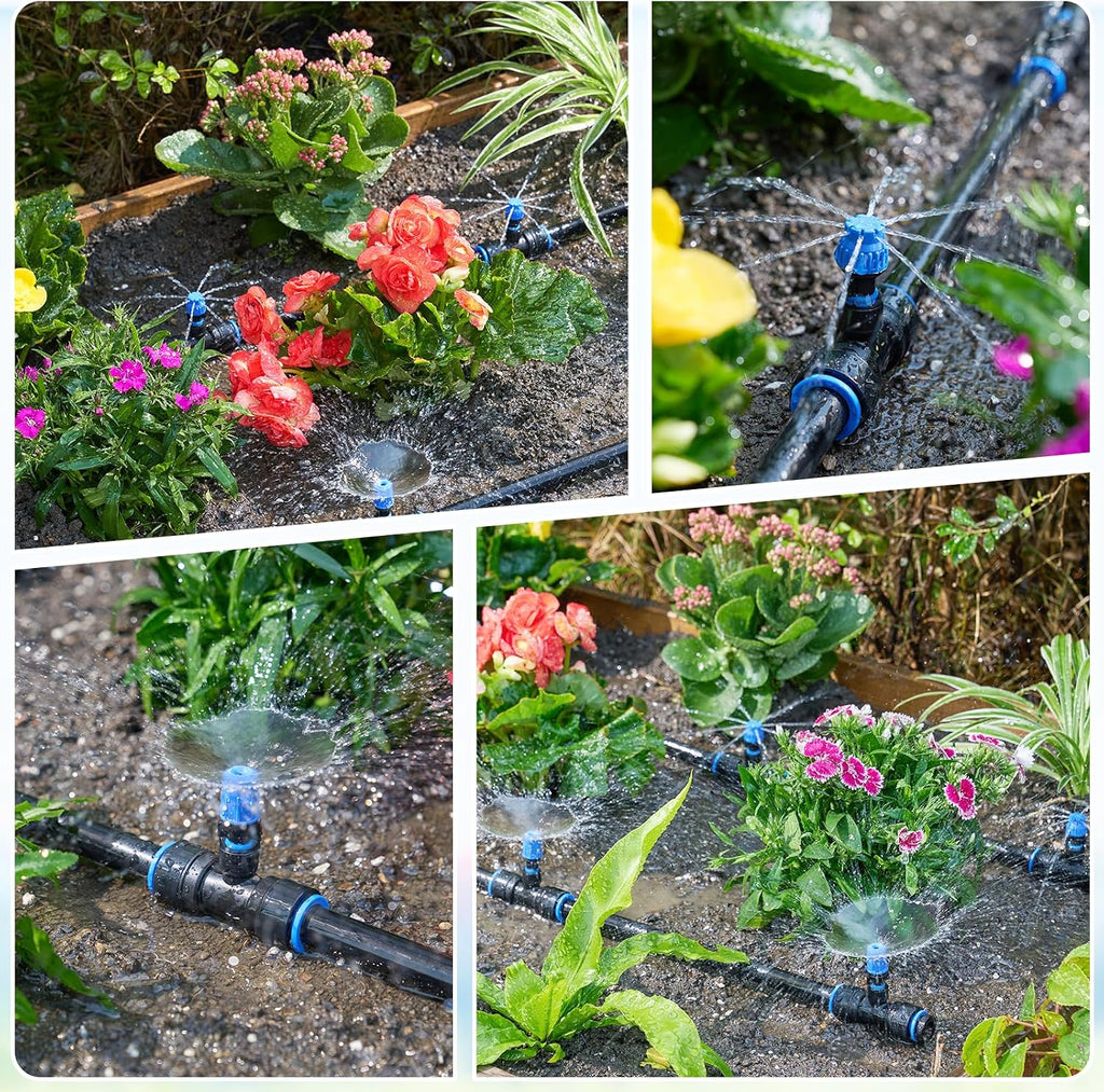 HIRALIY Raised Bed Drip Irrigation Kit, Medium | For Flower Bed up to 3 x 8FT, Garden Irrigation System