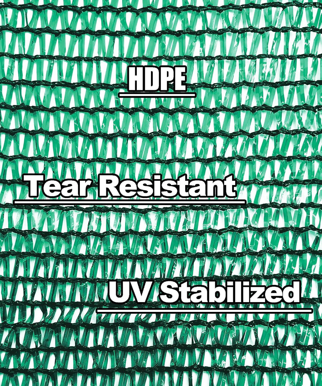 40% Green Shade Cloth, 20ft x 48ft Sun Shade Netting with Grommets | UV Protected Waterproof Garden Plant Cover for