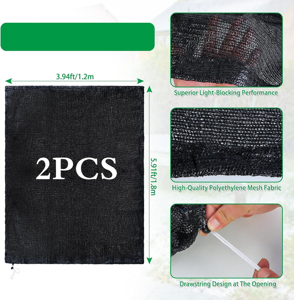2 Pcs Garden Plant Shade Cover Shade for Plants Shade Cover for Plants | 5.91 x 3.94 Ft Plant Shade Cloth for Garden