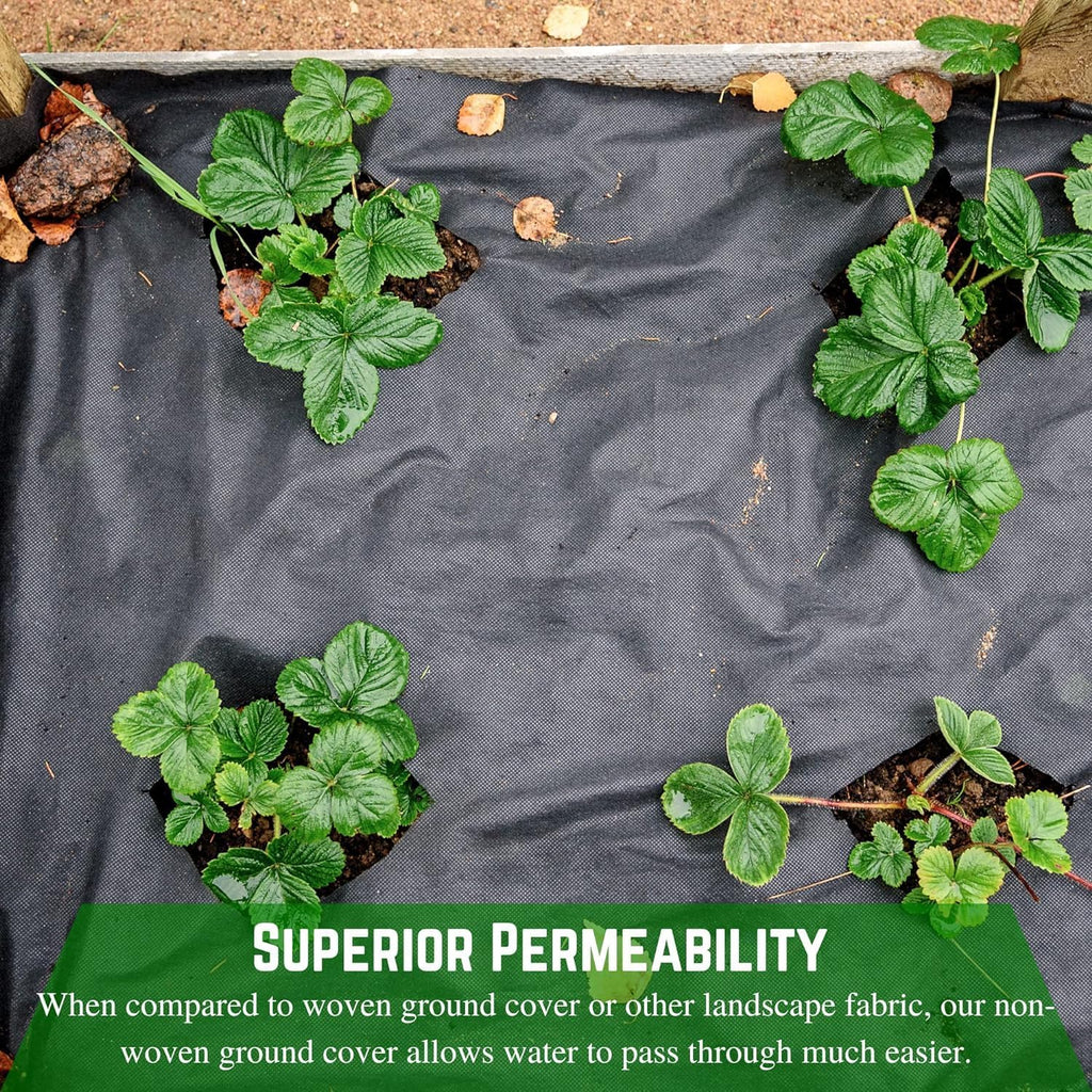 Farm Plastic Supply - 3oz Highly Permeable Landscape Fabric (4' x 300') - Non-Woven Landscaping Fabric, Spunbond