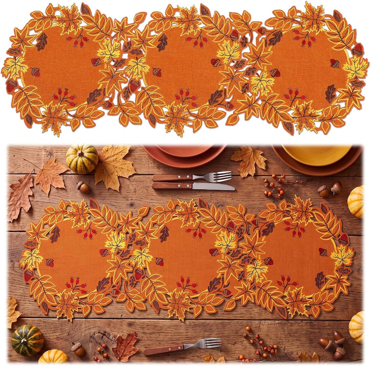 Artoid Mode 210 GSM Fall Table Runner Home Party Decor 13x120 Inch