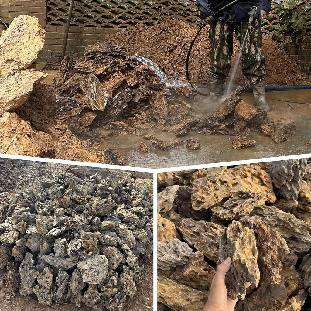 Natural Stone 10lb Fish Tank Rock for Aquarium Landscaping Models Fish Tank Decoration,Freshwater Planted Aquariums and