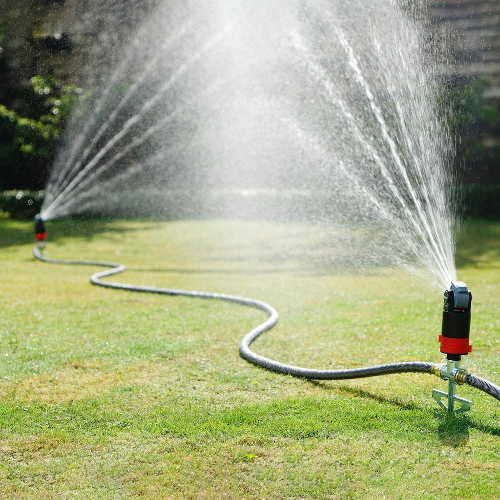 Eden 94143 Multi-Pattern Sprinkler Plus One-Direction Misting System with Metal Sprike Set; Gear Drive, Heavy Duty