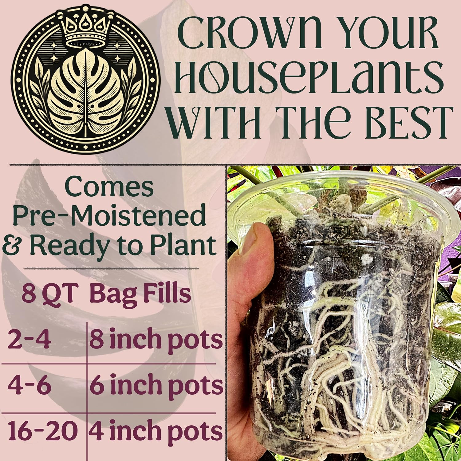 Craft Organic Houseplant Potting Mix, Elite House Plant Soil, Chunky, Well Draining Potting Soil for All Indoor Plants