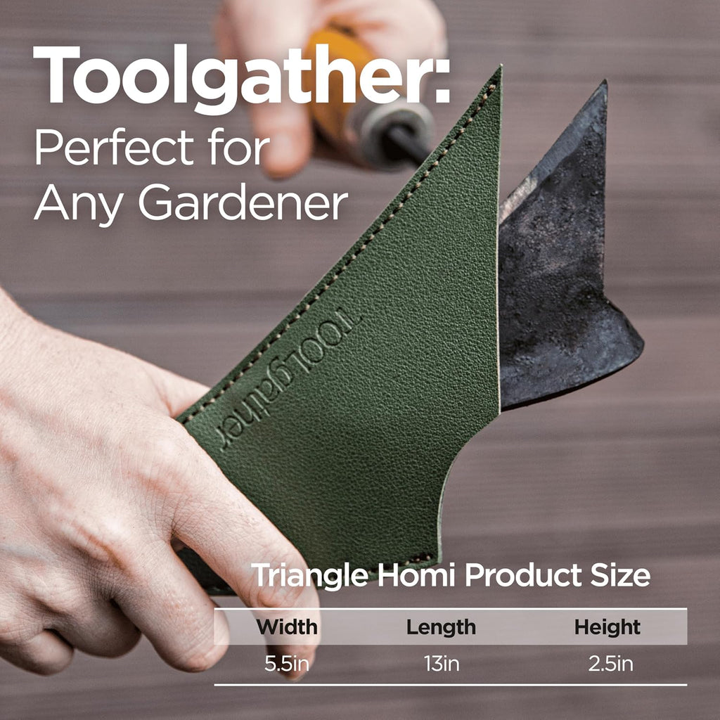Triangle Homi Hand Hoe - Traditional Handmade Korean Garden Tool for Weeding Digging & Planting with Forged Steel &