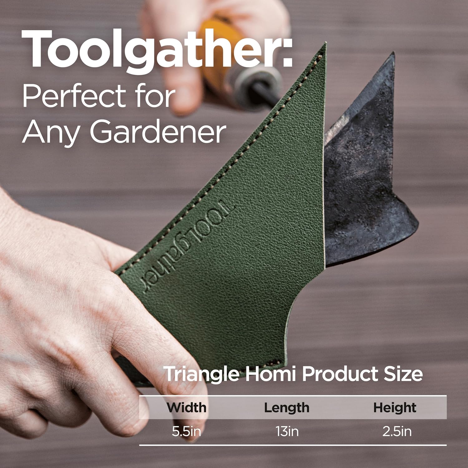 Triangle Homi Hand Hoe - Traditional Handmade Korean Garden Tool for Weeding Digging & Planting with Forged Steel &