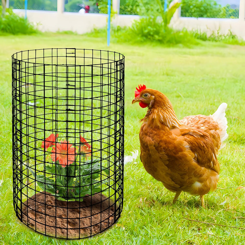 Adnee 10 Packs Wire Plant Protector from Animals - 20" H X 12" D Metal Mesh Plant Cage Covers - Sturdy Garden Bunny
